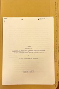 This is an image of a physical printed out document. In the image, you can see the cover page which reads: A Brief Presented To Emergency and Outpatient Department Services Committee of The New Brunswick Health Services Advisory Council by Planned Parenthood New Brunswick. December 14, 1981. Fredericton, N.B. 